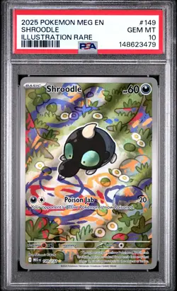 2025 POKEMON MEG EN-MEGA EVOLUTION ILLUSTRATION RARE #149 SHROODLE PSA 10 - Image 1