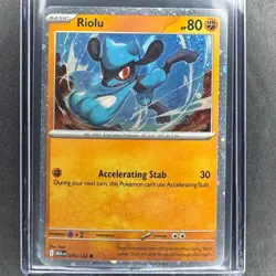 Pokemon Riolu Cosmos Holo ME01: Mega Evolution 076/132 NM - Image 1