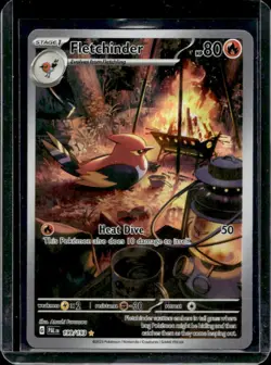 2023 Pokemon SV Paldea Evolved Fletchinder Illustration Rare #199/193 - Image 1