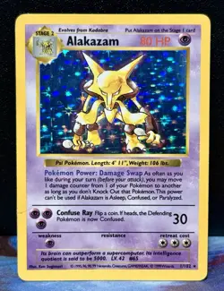 Pokemon - Alakazam - Base Set Shadowless 1/102 - Holo - Image 1
