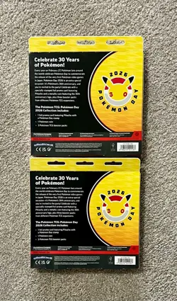 Pokemon TCG Pokemon Day 2026 Collection Box Lot of 2 New Factory Sealed Boxes - Image 2