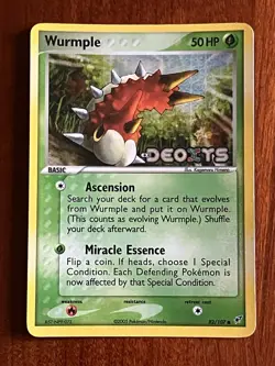 Wurmple 82/107 Reverse Holo EX Deoxys Pokemon TCG - Image 1
