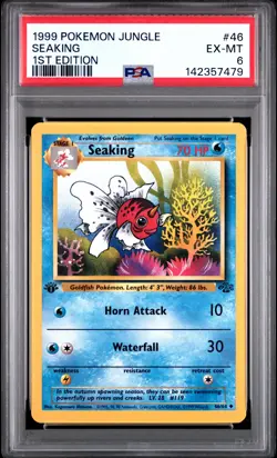 1999 POKEMON JUNGLE 1ST EDITION #46 SEAKING PSA 6 - Image 1