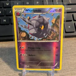 Pokemon Whirlipede Stage 1 90 HP 53/114 Black & White Reverse Holo - Image 1