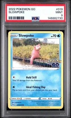 2022 POKEMON GO #019 SLOWPOKE PSA 9 - Image 1
