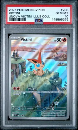2025 POKEMON SVP VICTINI ILLUSTRATION COLLECTION #208 VICTINI PSA 10 - Image 1