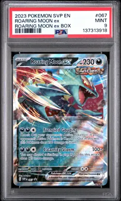 2023 POKEMON SVP EN-SV BLACK STAR PROMO #067 ROARING MOON EX PSA 9 - Image 1