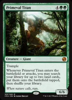 Primeval Titan - Light Play MTG Iconic Masters - Image 1
