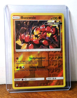 POKEMON BUZZWOLE 77/131 REVERSE HOLO RARE FORBIDDEN LIGHT LP - Image 3