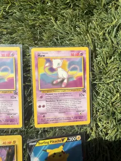 Pokemon Card Lot Vintage Mew Black Star Promo x4 + Surfing Pikachu + Radiant - Image 5