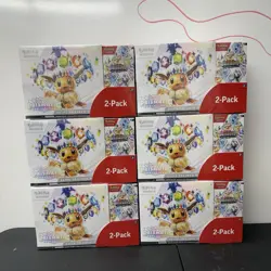Pokemon TCG Prismatic Evolutions ETB Booster Bundle Costco 2-Pack x 6 - Image 1