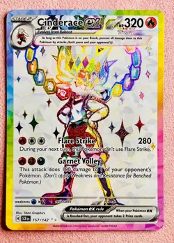 Cinderace ex 157/142 Full Art | Stellar Crown | 2024 Pokemon TCG Card | NM - Image 1