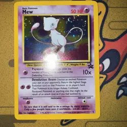 Pokemon Card: Mew HOLO Black Star Promo 9 (LP) WOTC Vintage - Image 1