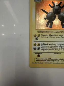Pokemon TCG Magneton Base Set Holo Shadowless Card 9/102 LP+ - Image 5