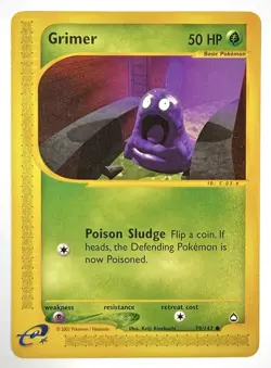 Grimer - 79/147 - WOTC e-Series Aquapolis Pokemon Card - NM/LP - Image 1