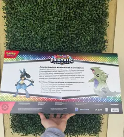 POKEMON PRISMATIC EVOLUTIONS LUCARIO EX AND TYRANITAR EX PREMIUM COLLECTION - Image 2