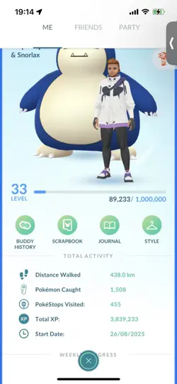Pokemon Go (Stage 33) Shiny Snorlax ( 56 Shinys ) ( 1.2 M stardust ) - Image 1