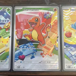 First Partner Kanto Starters Bulbasaur, Charmander, Squirtle Pokemon 3 Card Set - Image 3