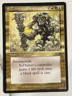 MTG - Sol'kanar the Swamp King - Legends - NM English Magic 1994 - Image 1