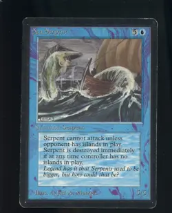 1993 MTG Magic The Gathering Alpha Sea Serpent - Image 1