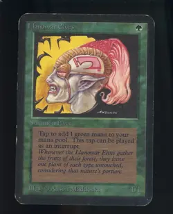 1993 MTG Magic The Gathering Alpha Llanowar Elves - Image 1