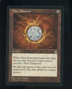 1998 MTG Magic The Gathering Stronghold Mox Diamond - Image 1
