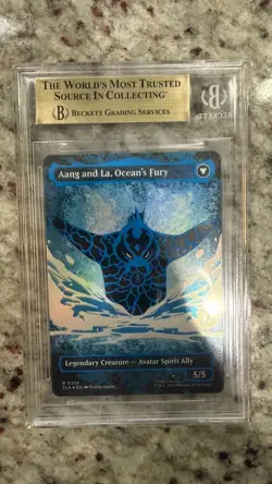 MTG TLA 2025 Ocean's Fury Legendary Creature Neon Ink - Aang & La BGS 9.5 - Image 2