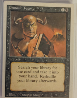 Demonic Tutor Summer Magic Regular Sorcery Black Uncommon Douglas Shuler Wizards - Image 1