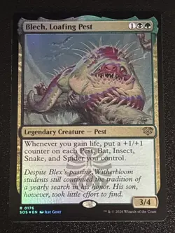 MTG Secrets of Strixhaven Blech, Loafing Pest Foil 0176 NM Rare - Image 1