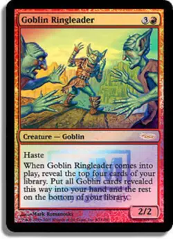 FNM Promos Goblin Ringleader - Foil FNM 2007 x1 Moderate Play, English Magic Mtg - Image 1