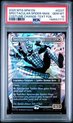 2025 MTG MARVEL'S SPIDER-MAN BORDERLESS SPECTACULAR SPIDER-MAN PSA 10 - Image 1
