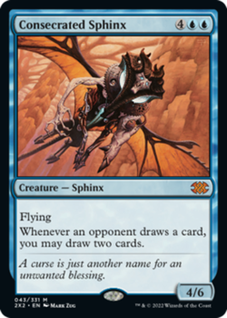 Consecrated Sphinx Light Play, English Magic the Gathering MTG Double Masters 20 - Image 1