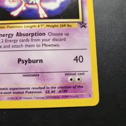 1999 Mewtwo #3 - WB Kids Black Star Promo Non-Holo Rare - Pokemon TCG - NM - Image 3