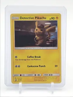 DETECTIVE PIKACHU 2019 POKEMON SUN & MOON BLACK STAR PROMO SM190 Q2167 - Image 1