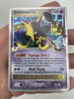 Alakazam LV. X 103/111 Holo Ultra Rare Rising Rivals Pokemon NM Card 2009 - Image 1