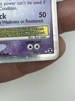 Alakazam LV. X 103/111 Holo Ultra Rare Rising Rivals Pokemon NM Card 2009 - Image 4