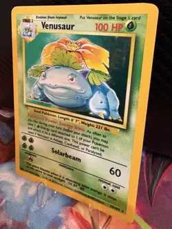 Pokemon Venusaur 15/102 Base Set Holo WOTC MP - Image 3
