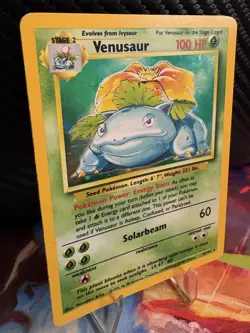 Pokemon Venusaur 15/102 Base Set Holo WOTC MP - Image 4