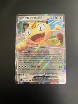 Meowth EX 062/088 POR: Basic Cat Holo Rare Pokemon TCG - Image 1
