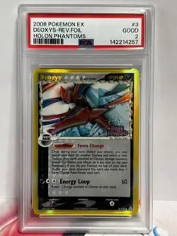 Deoxys Reverse Holo 3/110 Holon Phantoms Pokemon PSA 2 POP 1 Stamp - Image 1