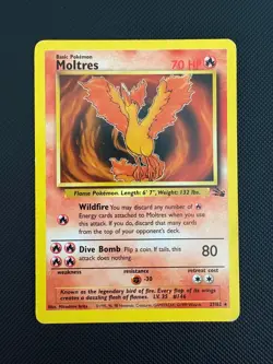 Vintage Pokemon TCG - Moltres 27/62 Non Holo - Fossil Set - LP - Image 1