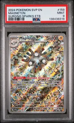 2024 POKEMON SVP EN-SV BLACK STAR PROMO #159 MAGNETON PSA 9 - Image 1