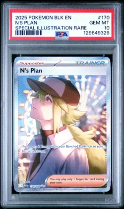 2025 Pokemon Scarlet & Violet Black Bolt N'S Plan PSA 10 #170/086 - Image 1