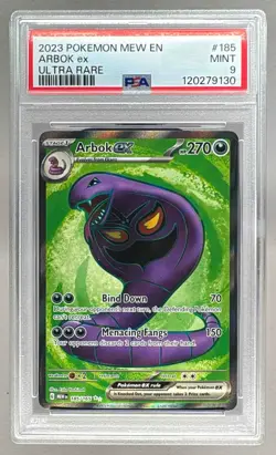 120279130 Arbok ex 2023 Pokemon SV 151 #185/165 Ultra Rare PSA 9 - Image 1