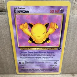Pokemon Drowzee 54/82 Team Rocket Common Basic HP50 Regular Unlimited English - Image 1