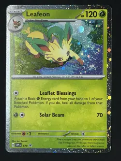 SWIRL Leafeon - Cosmos Holo 🌀 NM - SV: Scarlet & Violet Promo Pokemon #170 - Image 4