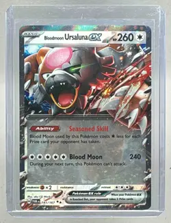 Bloodmoon Ursaluna ex 2024 Pokemon Twilight Masquerade #141 - Image 1