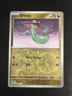 Dreepy 128/167 Pokemon Twilight Masquerade Reverse Holo Near Mint - Image 1