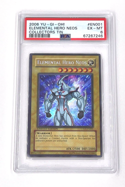 2006 YuGiOh Elemental Hero Neos CT03-EN001 Collectors Tin Limited Edition PSA 6 - Image 1