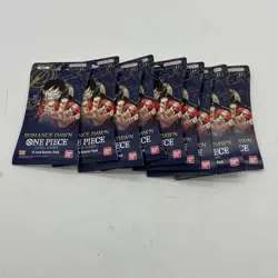 Lot (9) One Piece EN OP-01 Romance Dawn Pre-Errata Sleeved Booster Packs Sealed - Image 1